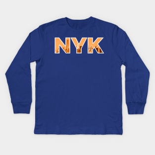 New York Knicks NYK Skyline Kids Long Sleeve T-Shirt